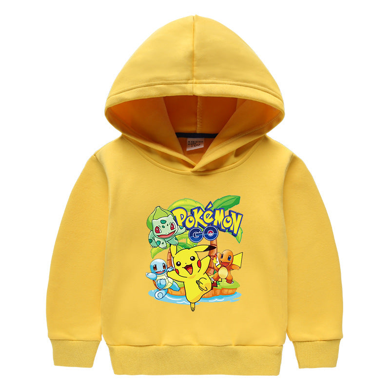 Children Pokemon Pikachu Hoodie Children's Hooded Sweatshirt