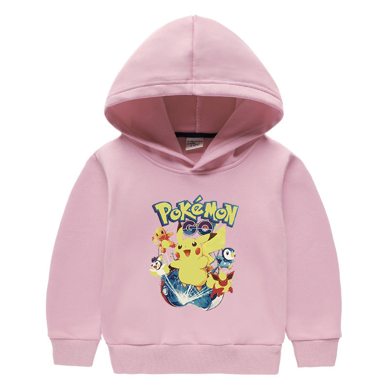 Children Pokemon Pikachu Hoodie Children's Hooded Sweatshirt