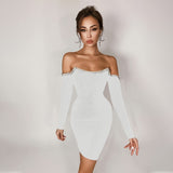 Cocktail Dresses for Weddings Long-Sleeved Dress Autumn and Winter High-End Dress