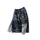 Spring Tops Long-Sleeved Sweater Medium and Big Children Camouflage Fake Two-Piece Long-Sleeved Top