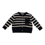 Spring Tops Children's Striped Knitted Cardigan Casual Long-Sleeved Sweater