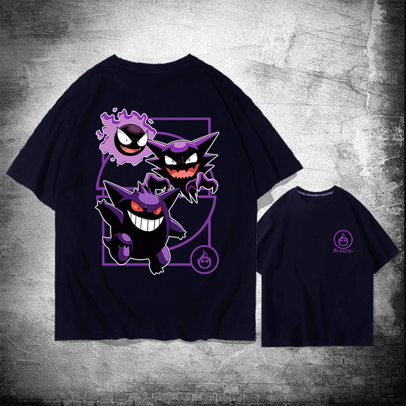 Men and Women Pokemon Pikachu T Shirt Pokémon Short Sleeve T-shirt