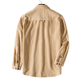 90S Outfits Corduroy Long-Sleeved Shirt Retro Solid Color Men's Shirt