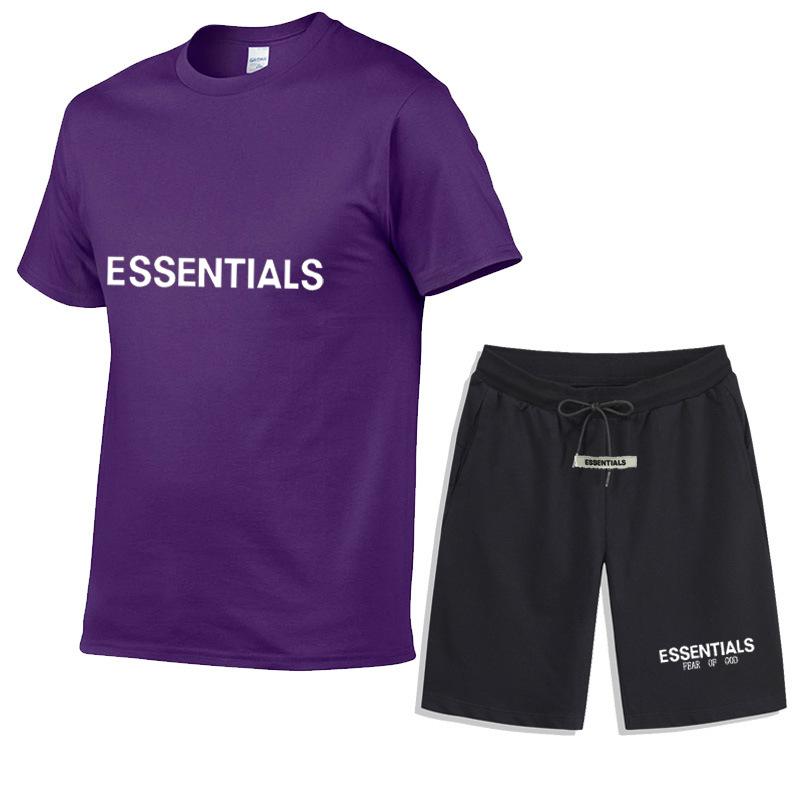 Fear of God Fog T Shirt Essentials Casual Sports Short Sleeve Shorts Set