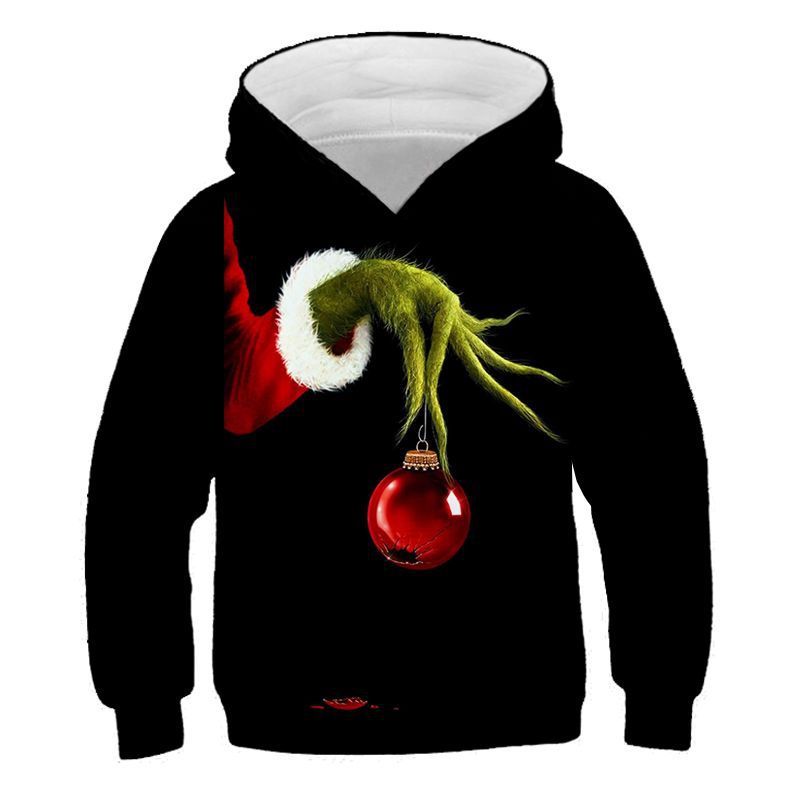 Grinch Hoodie Grinch 3D Printed Sweater Children's Clothing