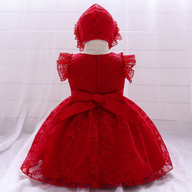 Baby Girl Christening Dress Baptism Dresses Girl Baptism Dress White Lace Bow Princess Dress