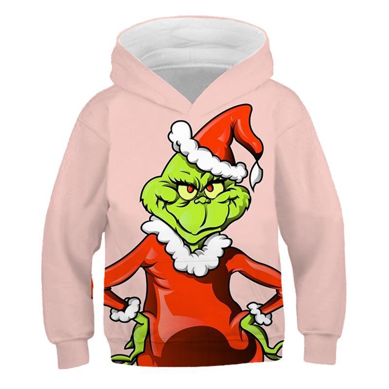 Grinch Hoodie Grinch 3D Printed Sweater Children's Clothing