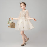 Princess Charlotte Flower Girl Dress Princess Dress Wedding Host Costume for Piano Performance