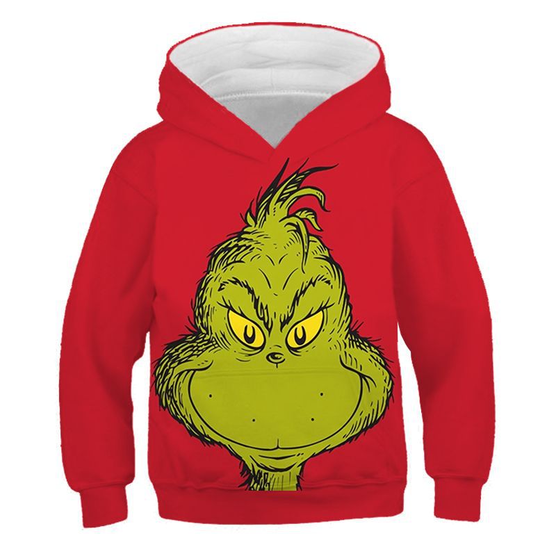 Grinch Hoodie Grinch 3D Printed Sweater Children's Clothing