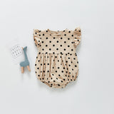 Summer Rompers Polka Dot Short Sleeve Jumpsuit Girls' Lace Rompers Jumpsuit