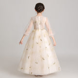Princess Charlotte Flower Girl Dress Princess Dress Wedding Host Costume for Piano Performance