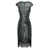 1920S Dress Sequined Tassel Dress Elegant Retro Banquet Dress