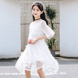 Summer Tops Summer White Embroidered Dress