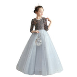 Princess Charlotte Flower Girl Dress Spring Wedding Host Costume for Piano Performance Children Princess Dress