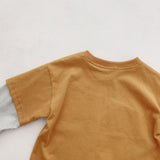 Spring Tops Children 'S Long-Sleeved Stitching Casual Top