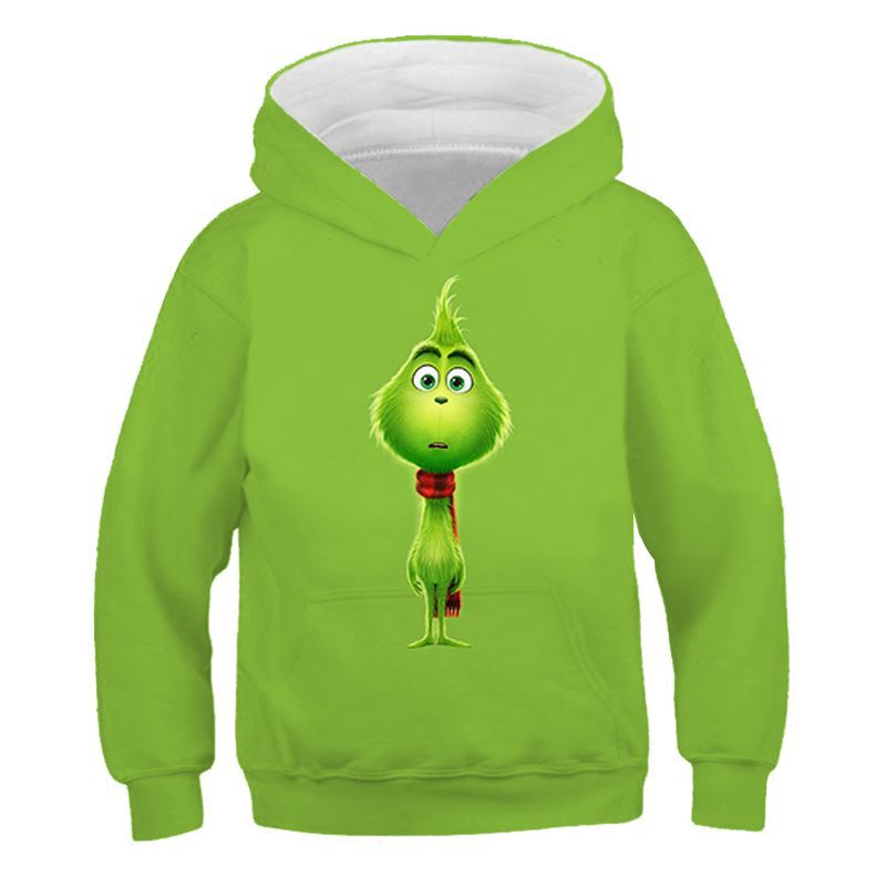 Grinch Hoodie Grinch 3D Printed Sweater Children's Clothing