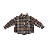 Spring Tops Children's Long-Sleeved Casual Plaid Shirt
