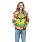 Grinch Hoodie Christmas Sweater Men's and Women's 3D Printed Loose