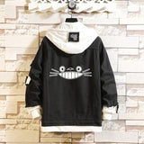 Comic Denim Jacket Spring and Autumn Men's and Women's Casual Loose Denim Jacket