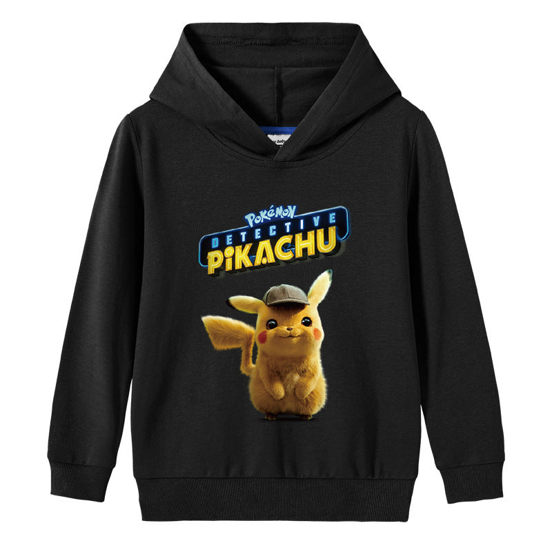 Children Pokemon Pikachu Hoodie Boys and Girls Cotton Hooded Sweater