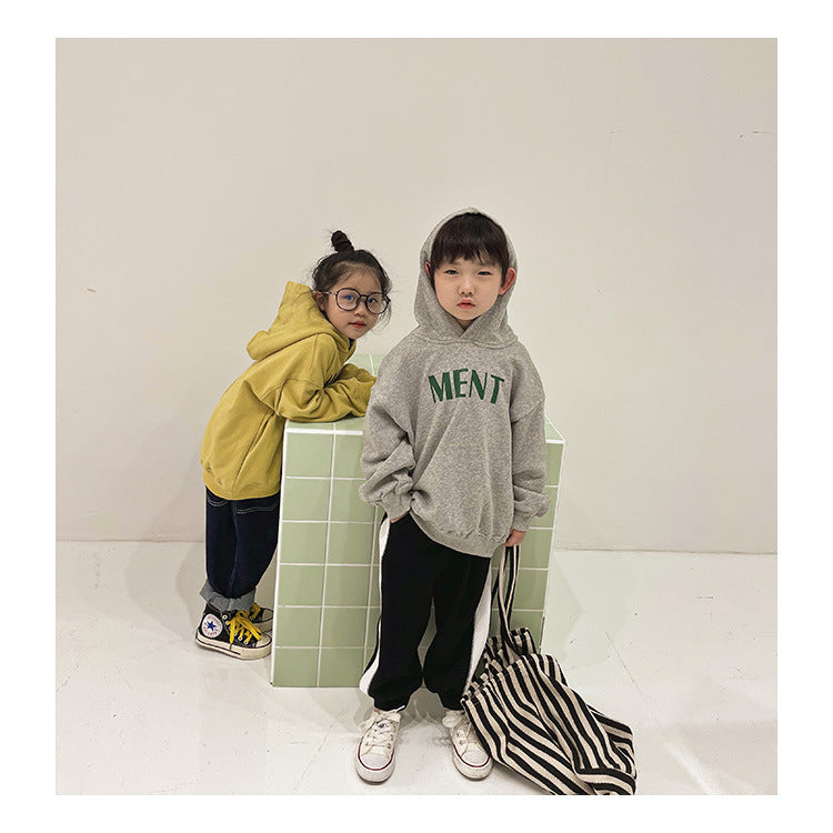 Spring Tops Children's Letter Long-Sleeved Jacket Casual Hoodie