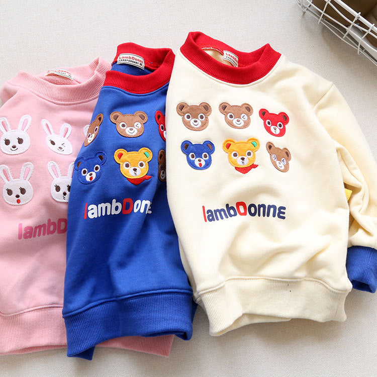 Spring Tops Children's Bottoming Shirt Cartoon Long Sleeve