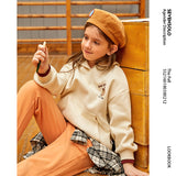 Sweater Spring and Autumn Children Korean Long Sleeve Little Girl Hooded Top Children Girl's Spring Clothes