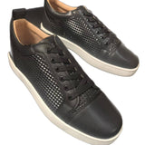 Louboutin-style red bottom shoes cl style rivet men's shoes low-top casual sneakers genuine leather trendyeasiest for match red bottom shoes wholesale export men's shoes