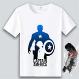 Marvel T Shirt Anime Clothes Captain America Iron Man Short Sleeve T-shirt