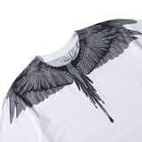 Marcelo Burlon T Shirt MB Wings Pattern Men and Women Same Style Pure Cotton