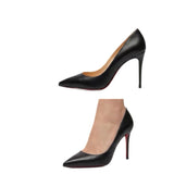 Louboutin-style red bottom shoes matte cl red bottom pointed toe stiletto high heels flats style fashionsexy ultra-high heel hidden heelflats