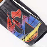 Godspeed Shorts GOD Letter Pattern Casual Loose Shorts
