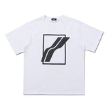 We11 Done T Shirts Color Checkered Logo Letter Offset T-shirt Solid Color Loose