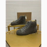 Louboutin-style red bottom shoes spring autum red bottom cl european station k-style british casual small black shoes good men's spike shoes