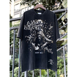 Mens Vintage T-Shirts VINTAGE Old Printed Crew Neck Short Sleeve T-Shirt