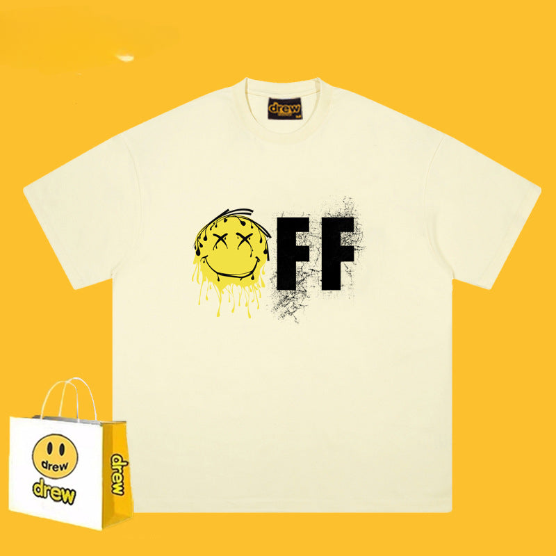 Drew T Shirts Short-Sleeved T-shirt Smiley Face
