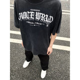 Mens Vintage T-Shirts VINTAGE Old Printed Crew Neck Short Sleeve T-Shirt