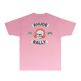 Rhude T Shirts Printed Trendy Pure Cotton