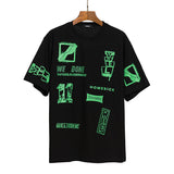 We11 Done Shirts We11done Printed T Shirt Men's and Women's Same Pure Cotton