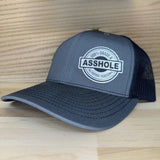 Trendy flat brimmed hat leather label mesh hat