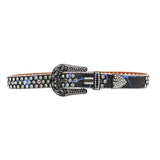 Hip-hop punk rhinestone belt skull punk wide belt