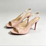 Louboutin-style red bottom shoes cmexport pointed toe cl high heels red super high heel women's stiletto open toe half drag red bottom sandals