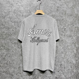 Amiri t shirts letter padded printing short sleeves