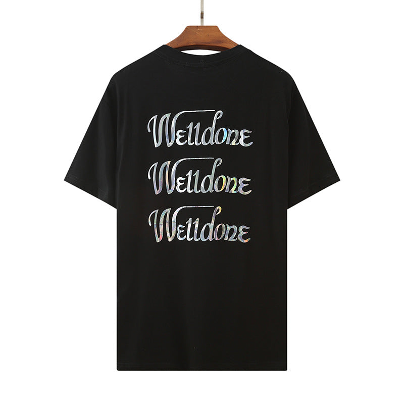 We11 Done T Shirts Letter Print Loose Large Size Men and Women Same Style