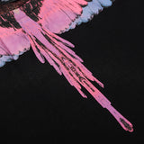 Marcelo Burlon T Shirt MB Pink Wings Pattern Men and Women Same Style Pure Cotton