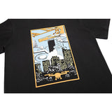 C.e t shirts creative oil painting pattern round neck pullover short sleeve men and women