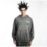 Mens Vintage T-Shirts Saint Michael Washing vintage Loose Hooded Sweater Hoodie