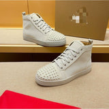 Louboutin-style red bottom shoes spring autum red bottom cl european station k-style british casual small black shoes good men's spike shoes
