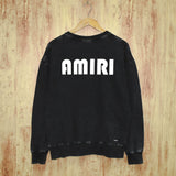 Amiri Distressed Sweatshirt Printed Trendy Pure Cotton