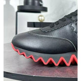 Louboutin-style red bottom shoes exportcl short boots leather fashion catwalk shoes high quality plus size red bottom leather boots